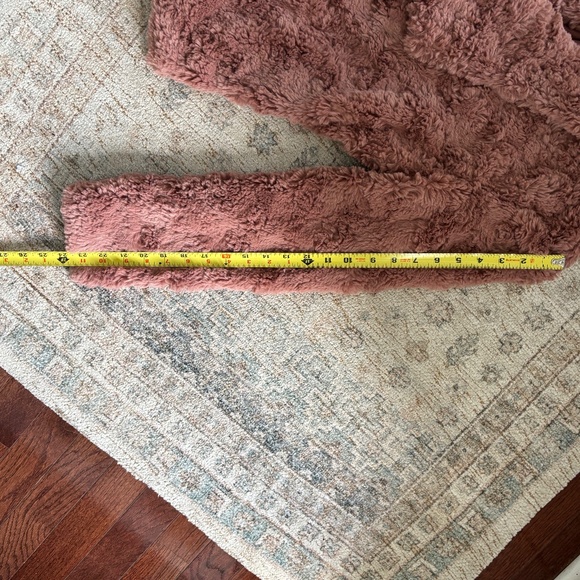 Trend alert Faux fur BB Dakota Drape Front Textured Coat Womens XS pink mauve - Picture 9 of 9